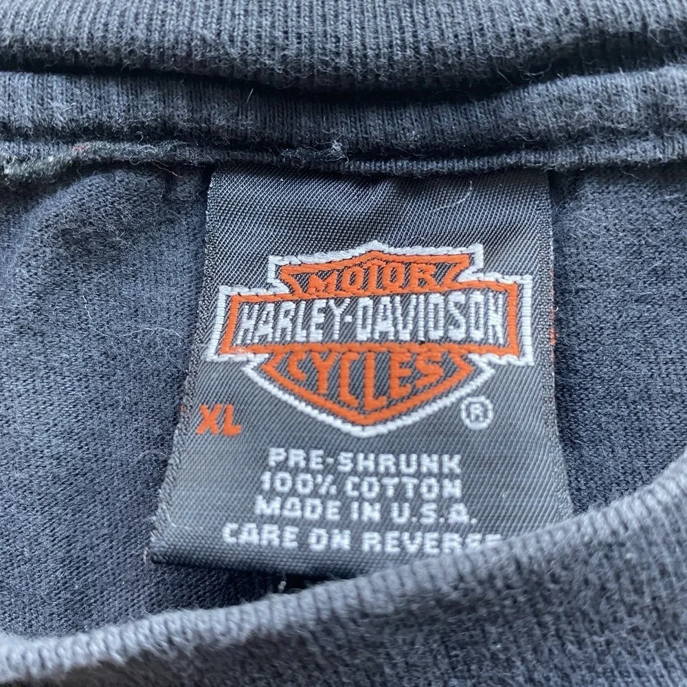 Harley Davidson Central Shawnee, KS Women's Black Short Sleeve T-Shirt XL Biker - Picture 4 of 8